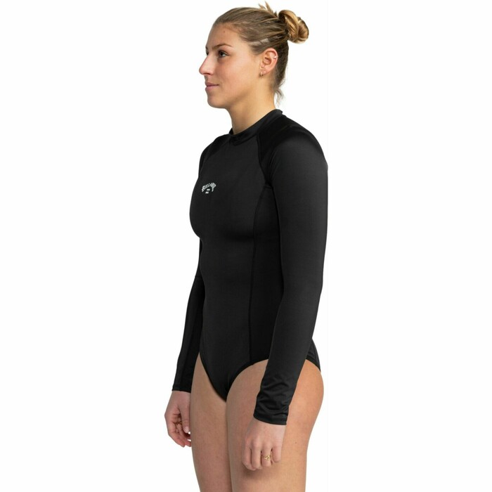 2024 Billabong Dames Tropic Bodysuit UV50 Lange Mouw Zwempak EBJX100102 - Black Pebble